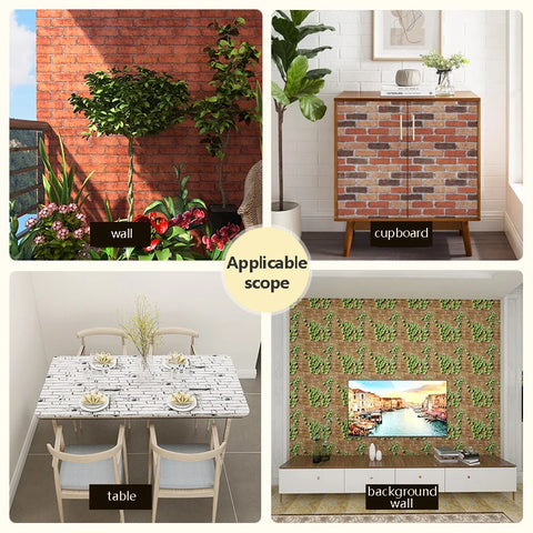 Retro Red-brown Brick Wallpaper