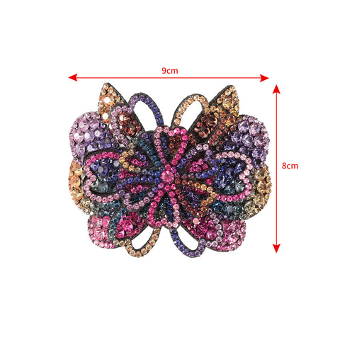 Elegant Rhinestone Flower Hair Clip