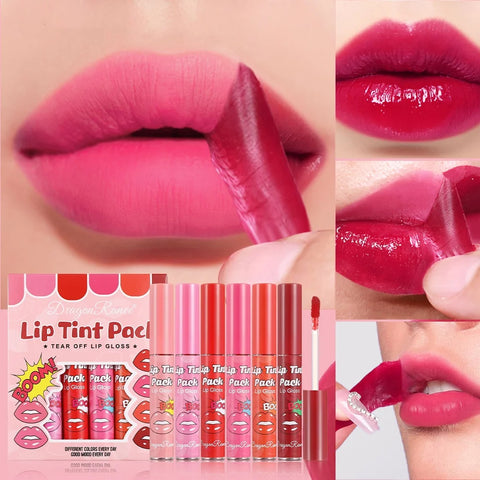 6PCS/Set LustraKiss Temporary Lip Tattoo