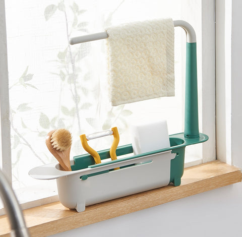 Retractable Sink Sponge Rack