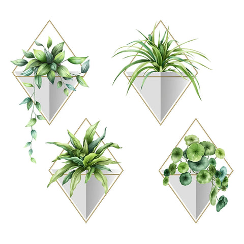 Green Plant Pattern Wall Sticker