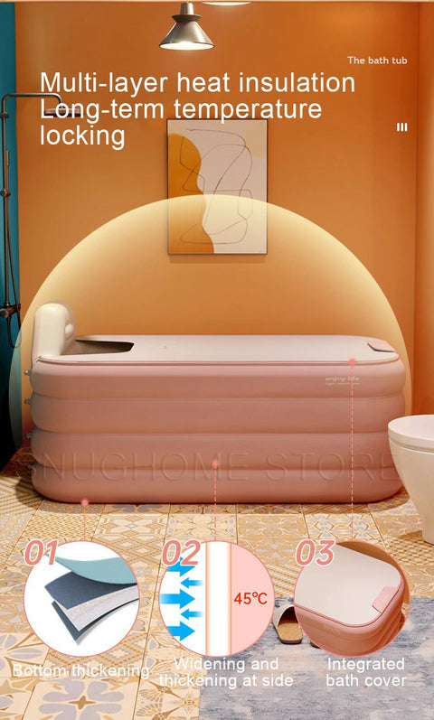 1.6M/1.4M/1.3M Inflatable Bathtub