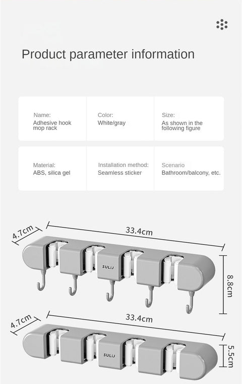 Upgrade ABS Mop Broom Hook Holder