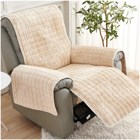 1/2/3 Seat Soft Plush Recliner Sofa Cover