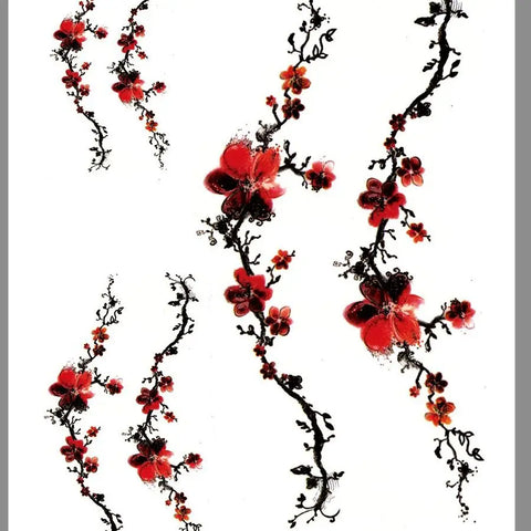 Flower Plum Blossom Tattoo Sticker
