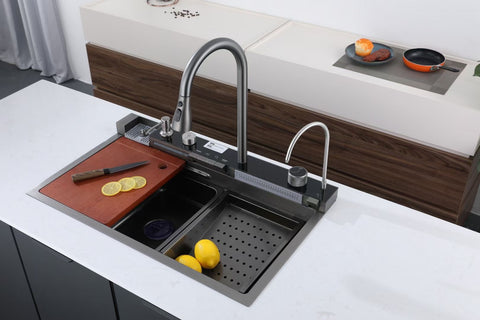 Smart Digital Waterfall Kitchen Sink