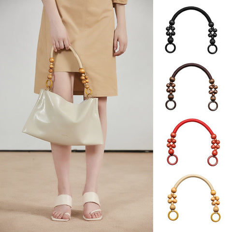 Wooden Bead Rope Bag Strap