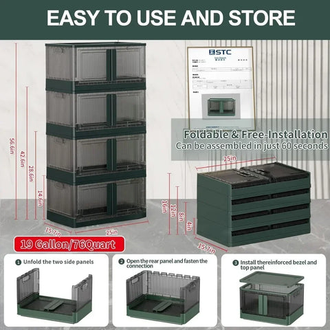 Storage Bins with Lids - 19 Gallon