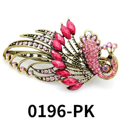 Exquisite Peacock Flower Crystal Hair Pin