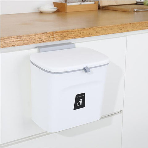 Sliding Lid Hanging Kitchen Trash Can