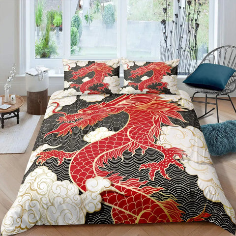 Dragon Duvet Pillow Cover Set