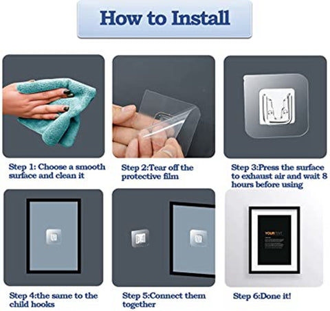 Double-Sided Adhesive Wall Hooks