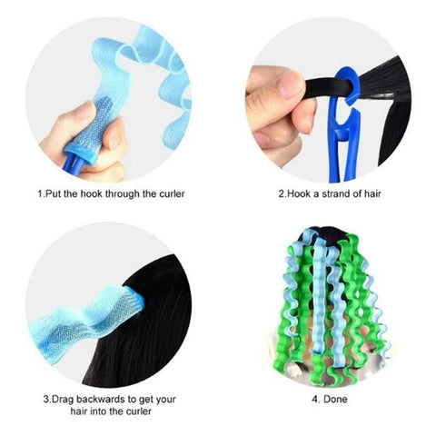 12PCS/Set Hair Wave Curling Tool