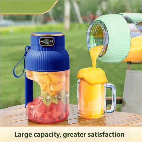 1200ML Portable Blender Bottle, USB Rechargeable Personal Smoothie Maker with 4 Stainless Steel Blades, Wireless Fruit Juicer Cup for Shakes, Smoothies & Protein Drinks
