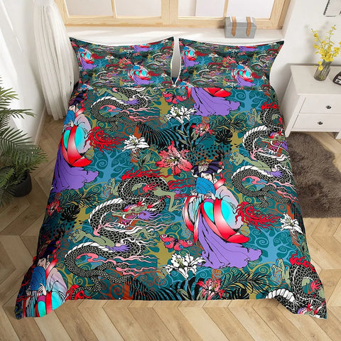 Dragon Duvet Pillow Cover Set