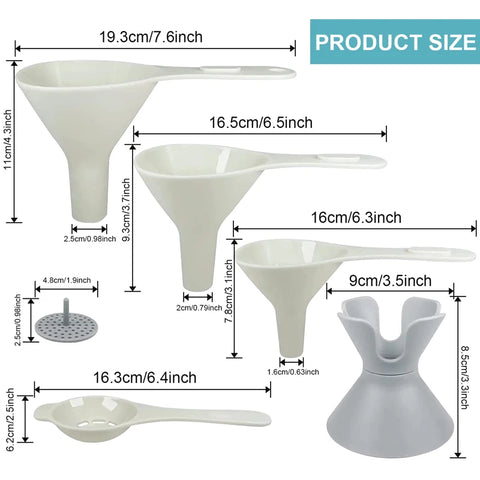 6-in-1 Kitchen Funnel Set