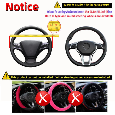 PU Leather Steering Wheel Cover