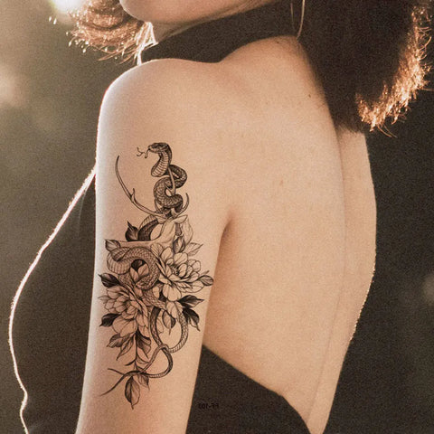 Color Flower Tattoo Sticker