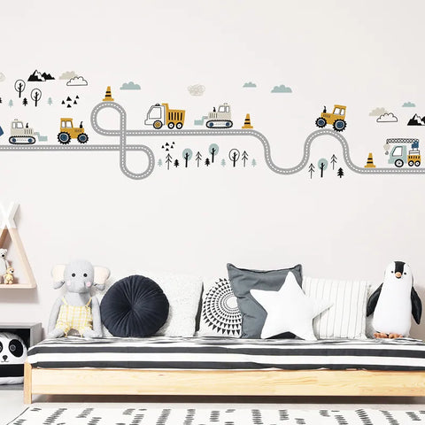 Traffic Track Cars Truck Wall Stickers