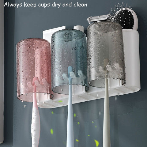 Bathroom Toothbrush Cup Holder