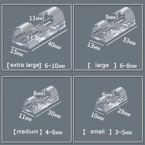 20PCS 3 Sizes Cable Clips Organizer