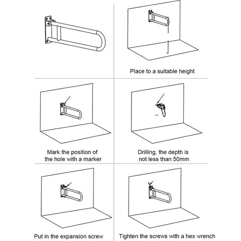 Adjustable Toilet Safety Rail