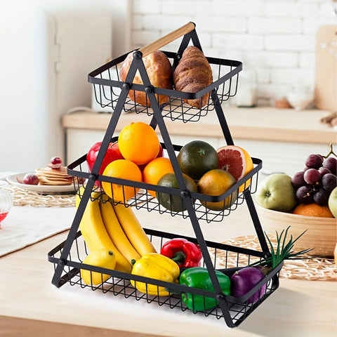 Kitchen Basket Rack Organizer