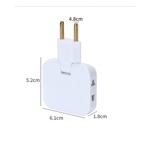 1-8PCS Foldable Adapter - EU Plug