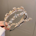 Crystal Pearl Flower Headband