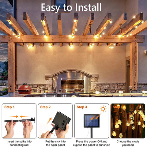 LED Solar String Lights