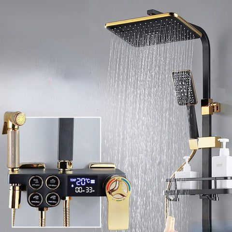 Smart Black Gold Shower Set
