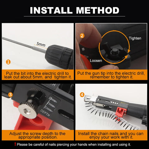 Electric Drill Chain Nail Gun