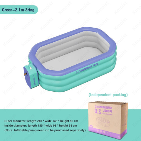 2.1M/2.6M/ 3M Inflatable Large Swimming Pool