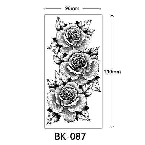 Waterproof Flower Temporary Tattoos