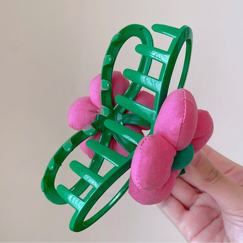 40 Styles Plush Synthetic Fabric Flower Hair Claw