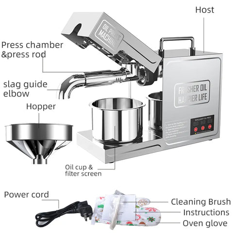 Stainless Steel Hydraulic Oil Press