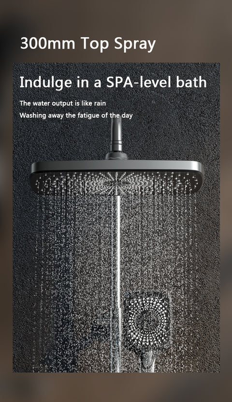 Digital Rainfall Brass Shower