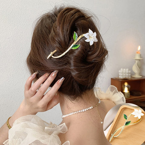 Elegant Rhinestone Metal Hair Pin