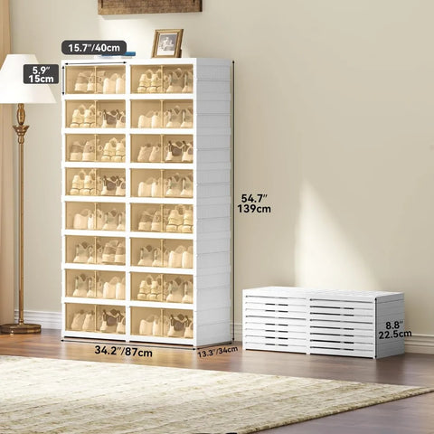 Shoe Cabinet with Magnetic Door