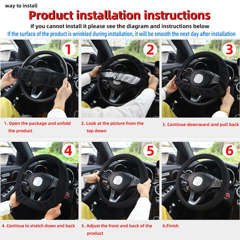 PU Leather Steering Wheel Cover