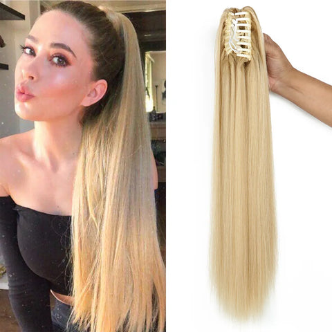 50 Styles Synthetic Long Straight Hair Claw