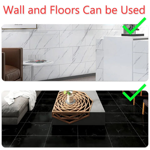 10PCS Self-adhesive Faux Marble Tiles