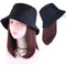 Medium Hair Wig Bucket Hat