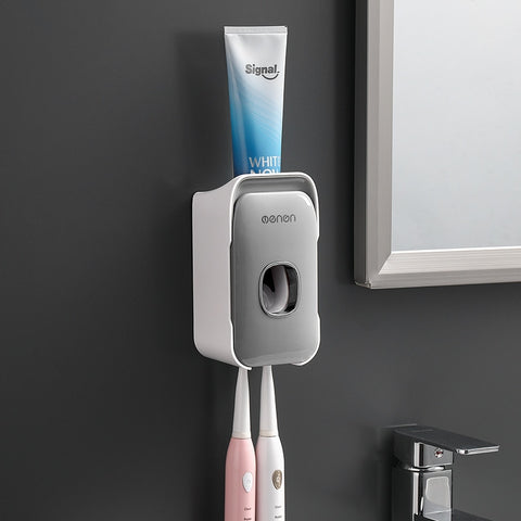 Wall-mounted Toothbrush Holder Toothpaste Squeezer
