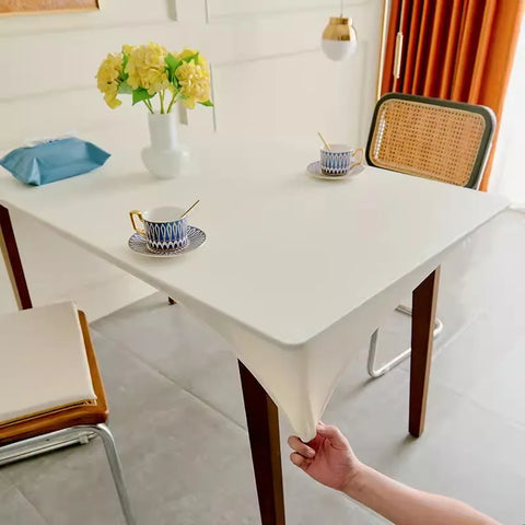 Faux Leather Elastic Tablecloth