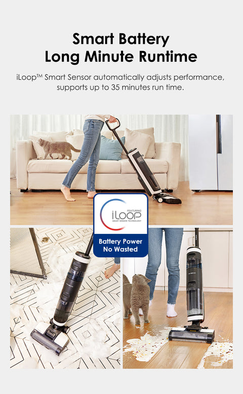 Cordless Smart Dry Wet Self-Cleaning Floor Washer Mop