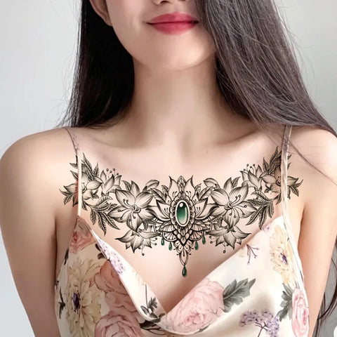 Large Chest Waist Shoulder Back Temporary Tattoo Sticker