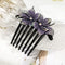 Rhinestone Flower Hair Comb