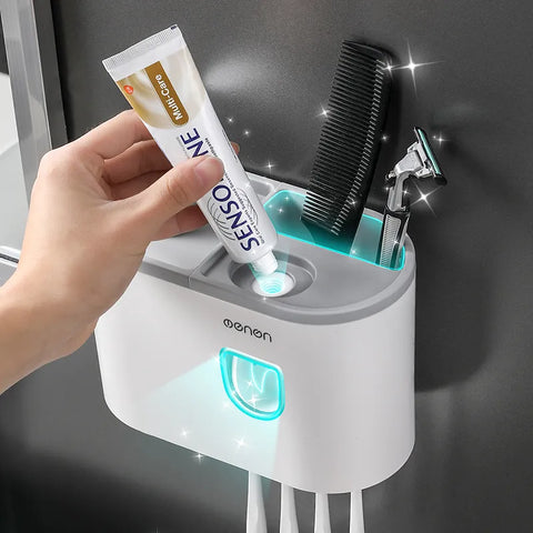 Toothbrush Holder Toothpaste Dispenser