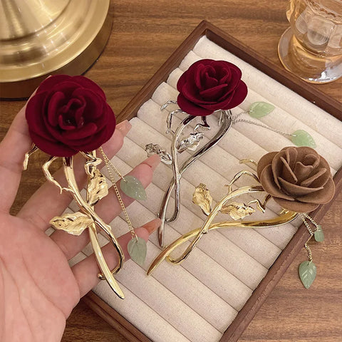Velvet Rose Hairpin